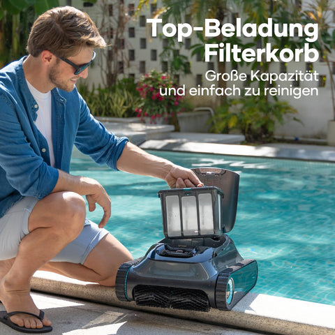 AIPER Scuba S1 Pool Robot Floor and Wall, Wireless Pool Vacuum Cleaner with Wall Climbing, Intelligent Navigation 2.0, 150 Minutes Battery Life, Pool Cleaner for Recessed Pools up to 150 ㎡