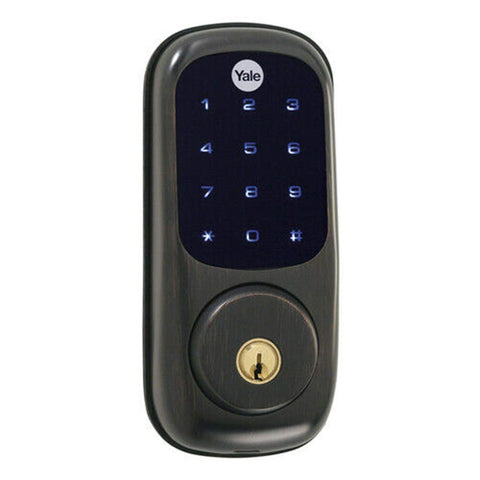 Yale Real Living Keyless Touchscreen Deadbolt with Z-Wave in Oil Rubbed Bronze, Works with Alexa via SmartThings or Wink (YRD220-ZW-0BP)
