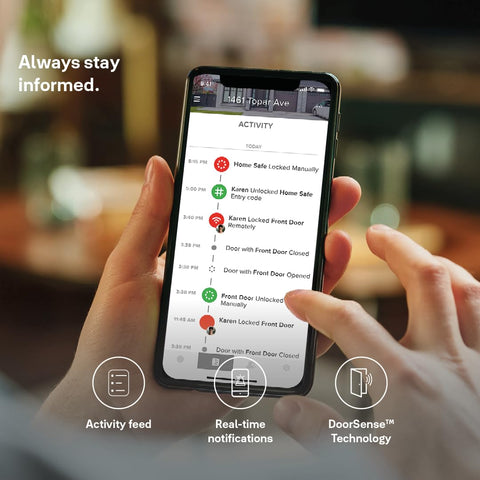 Yale Linus Smart Lock L2 in Silver | Keyless Access | Easy Installation | Remote Lock and Unlock | Virtual Keys | Real-time Alerts | Compatible with The Yale Home app