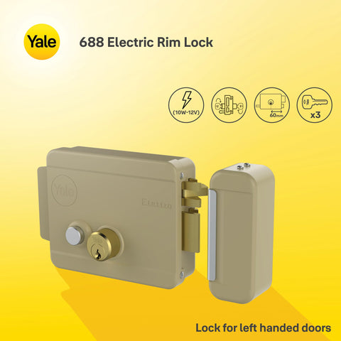 Yale 68800602 Electric Rim Lock, Multicolor