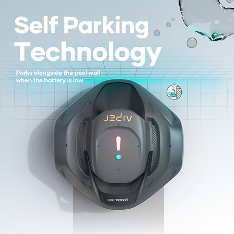 AIPER Pool Robot with One-Click Activation, Two Drive Motors, Powerful Quick Charge Cleaning, Portable Design and 30 W Motor Power. Perfect for Flat Ground Pool up to 80 m2