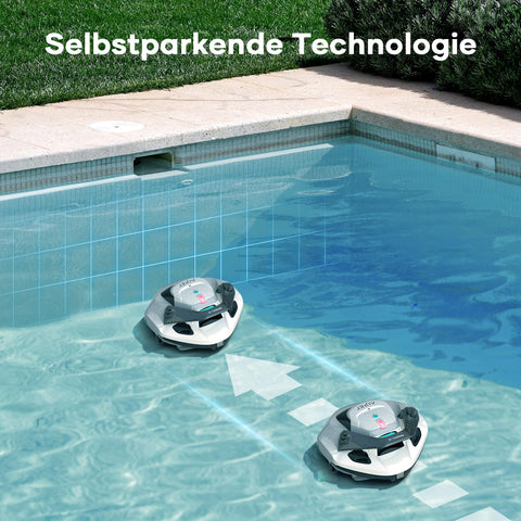 AIPER Pool Robot, Pool Vacuum Cleaner for 90 Minutes of Autonomy, Pool Cleaner with Two Drive Motors, Wireless Pool Robot Perfect for Pools Up to 80 m²
