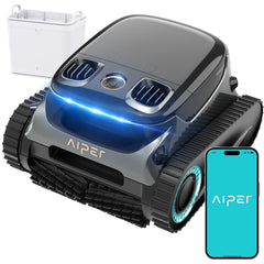 AIPER Scuba S1 Pro Pool Robot Floor and Wall with Horizontal Waterline Cleaning, Intelligent Navigation, 180 Minutes Battery Life, Pool Vacuum Cleaner, Ideal for Recessed Pools up to 200 m²