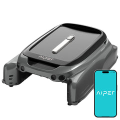 (2024 New) AIPER Surfer S1 Solar Powered Robotic Pool Skimmer with APP Support, Dual Charging Options, Pool Temperature Monitor, Manual Control, Salt Chlorine Tolerant Motors