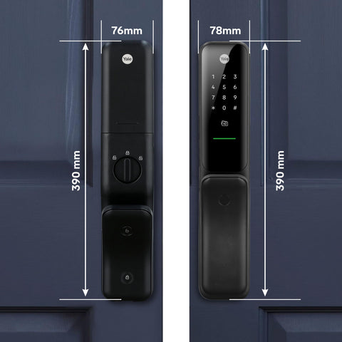 Yale Kyra Pro Premium Push Pull Smart Lock with 6-Ways of Unlock | Connects with Yale Home App | Wi-Fi & Bluetooth Smart Connectivity | 5-Year Warranty | Modern Home Security | Black