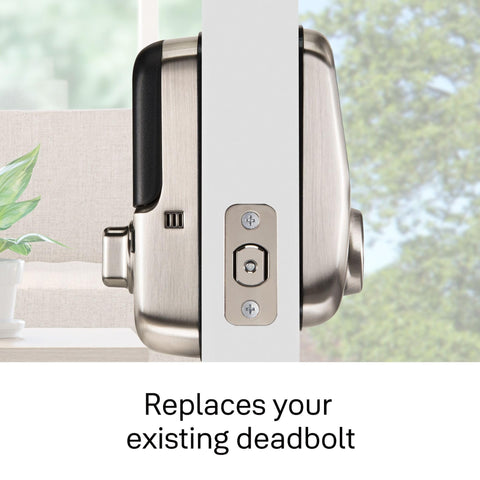 Yale Satin Nickel Assure Lock with Wi-Fi Connected Touchscreen, Smart Entry Door Lock with Digital Electronic Keypad and Back Up Key, ‎YRD226-CBA-619