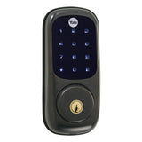 Yale Real Living Keyless Touchscreen Deadbolt with Z-Wave in Oil Rubbed Bronze, Works with Alexa via SmartThings or Wink (YRD220-ZW-0BP)