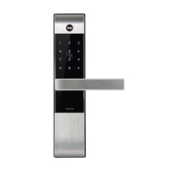 Yale Smart Lock YDM3109A, with Pin code, RIFD card and mechnical key for keyless home entry. Auto locking and emergency power supply. Adjustable handle suitable for right or left handed doors.
