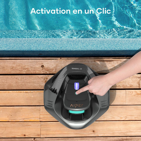 AIPER Swimming Pool Robot, Pool Vacuum Cleaner with 90 Minutes of Operation, Swimming Pool Cleaner with Dual Drive Motor, Wireless, Ideal for Pools Under 80 Square Metres