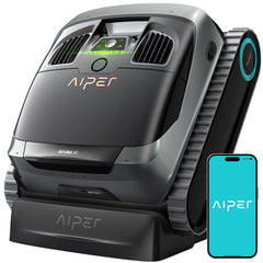 AIPER Scuba X1 Cordless Robotic Pool Cleaner, 6600 GPH High-Power Suction with Dual-Jet, Multi-Layer Filtration System, Horizontal Waterline Scrubbing, Ideal for Inground Pools