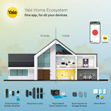 Yale Smart Lock YDM4109A, with fingrprint, Pin code & mechnical key for keyless home entry Auto locking and emergency power supply, Adjustable handle suitable for right or left handed doors.