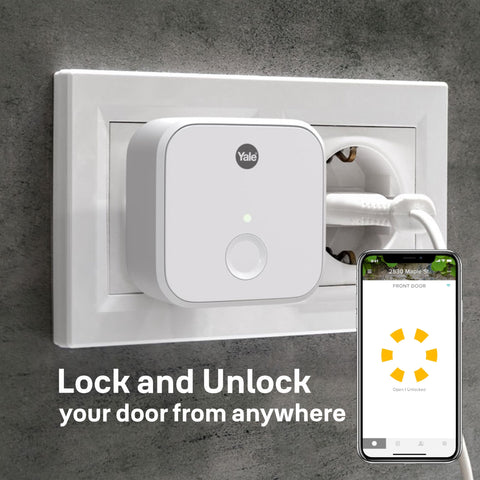 Yale Access Connect Wi-Fi Bridge for Smart Door Lock | WiFi & Bluetooth Enabled | Wireless & Keyless Entry to Access Your Home from Anywhere | Compatible with Alexa & Google Assistant (White)