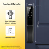 Yale Kyra Pro Premium Push Pull Smart Lock with 6-Ways of Unlock | Connects with Yale Home App | Wi-Fi & Bluetooth Smart Connectivity | 5-Year Warranty | Modern Home Security | Black